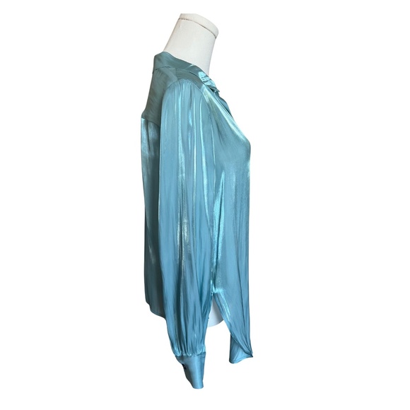 Vince Camuto Womens Iridescent Button Up Shirt Size Small - Picture 5 of 9